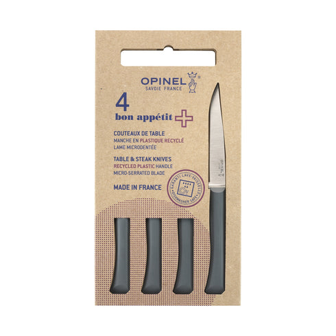 Coffret de 4 couteaux de table Opinel Bon Appétit+ anthracite