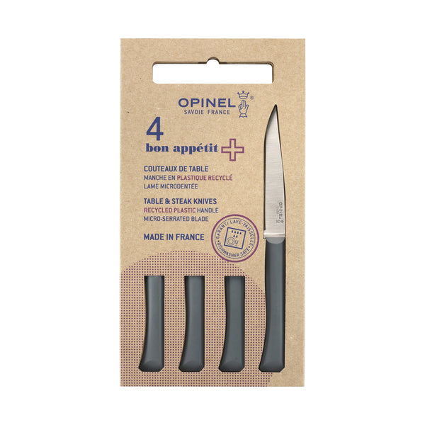 Coffret de 4 couteaux de table Opinel Bon Appétit+ anthracite