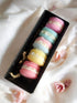 Coffret de 5 macarons parfumés thème Sucré Les Senteurs de Maly - décoration et désodorisant d'ambiance
