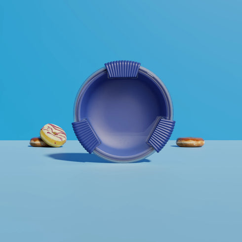 La Binibox Bleu foncé - lunch box réutilisable nomade BINI, polymère biosourcé, fabriquée en France