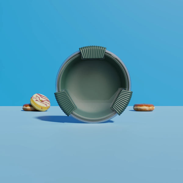 La Binibox Vert foncé - lunch box réutilisable nomade BINI, polymère biosourcé, fabriquée en France