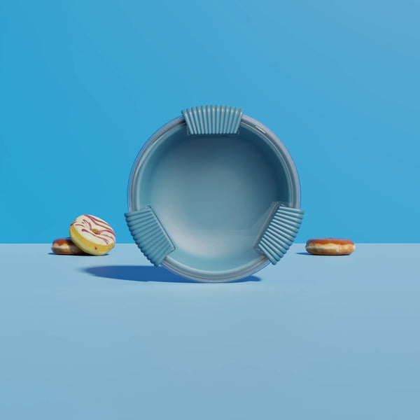 La Binibox Bleu - lunch box réutilisable nomade BINI, polymère biosourcé, fabriquée en France