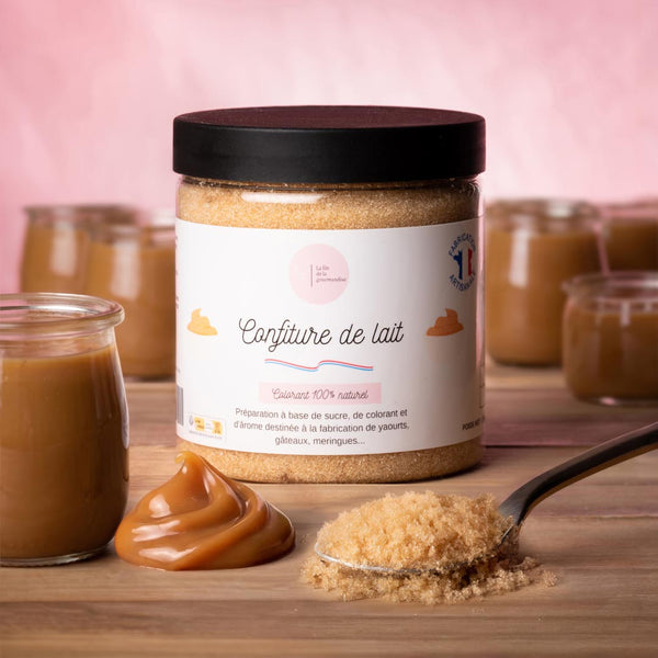 Sucre aromatisé Confiture de Lait La Fée de la Gourmandise - pot 250g fabriqué artisanalement à Reims, France