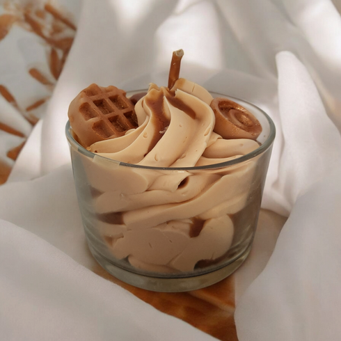 Bougie parfumée Caramel Beurre Salé Les Senteurs de Maly - cire de soja végétale 180g, parfum de Grasse, fabriquée en France