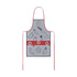 Tablier de cuisine enfant Opinel, face grise à bande rouge