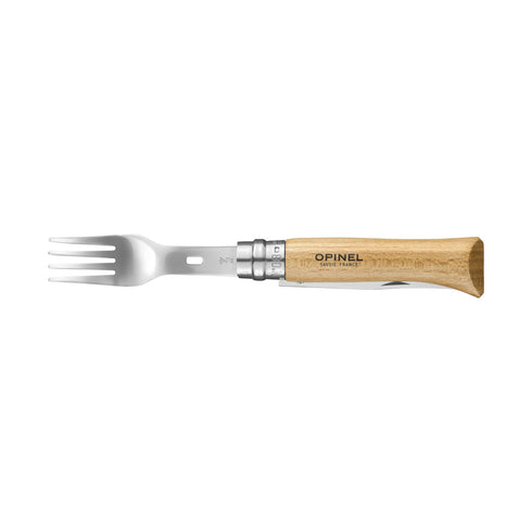 Couteau Opinel N°08 avec la fourchette Picnic+ fixée sur le manche