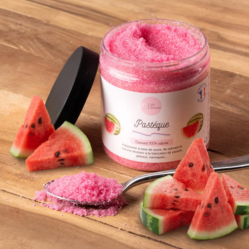Sucre Pastèque - La Fée de la Gourmandise - colorants naturels, sucre français non raffiné
