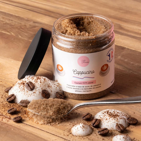 Sucre Cappuccino - La Fée de la Gourmandise - colorants naturels, sucre français non raffiné