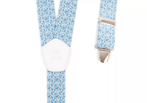 Bretelles Larges à Fleurs "Mon Côté Fleur Bleue"