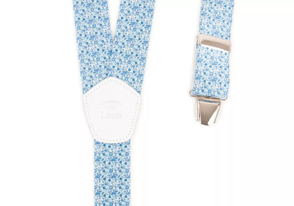 Bretelles Larges à Fleurs "Mon Côté Fleur Bleue"