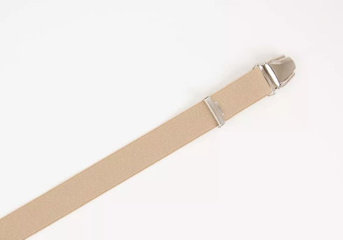 Bretelles Fines Beiges "Florilège"