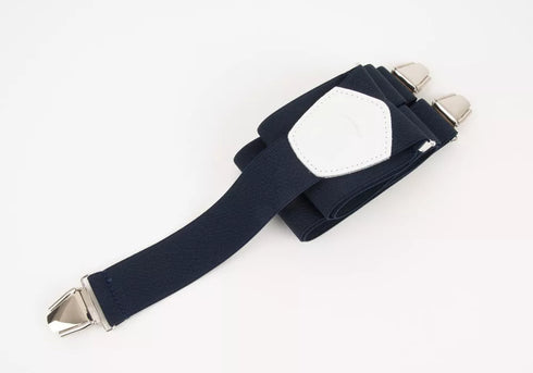 Bretelles Larges Bleu Marine "Bonne Mine"