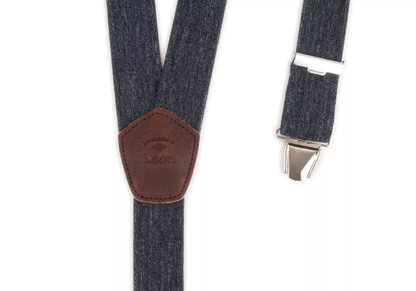 Bretelles Larges Gris Denim "Underground"