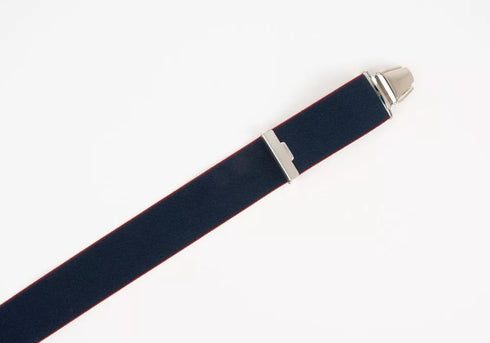 Bretelles Larges Bleu Marine & Pourpre "Garonne"