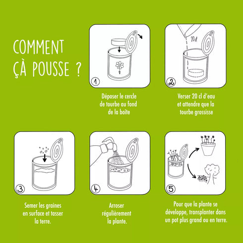 Kit à semer "Graines d'Amour"Fabriqué en France - J'achète français