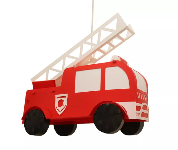 Lampe suspension enfant CAMION DE POMPIERS - J'achète français