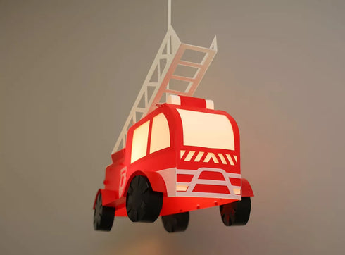 Lampe suspension enfant CAMION DE POMPIERS - J'achète français