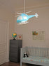 Lampe suspension enfant HELICOPTERE TURQUOISE - J'achète français