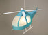 Lampe suspension enfant HELICOPTERE TURQUOISE - J'achète français