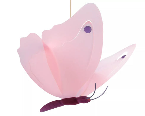 Lampe suspension enfant PAPILLON ROSE ET LILAS - J'achète français