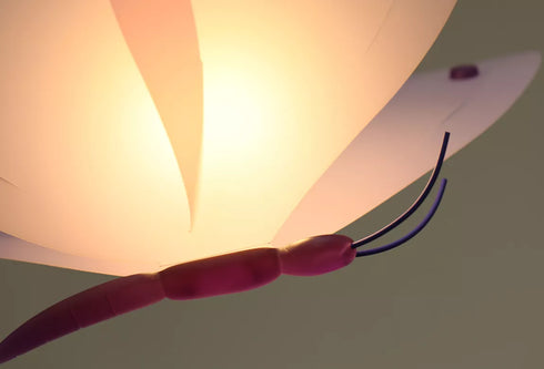 Lampe suspension enfant PAPILLON ROSE ET LILAS - J'achète français