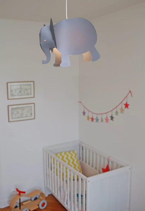 Lampe suspension enfant ELEPHANT GRIS - J'achète français