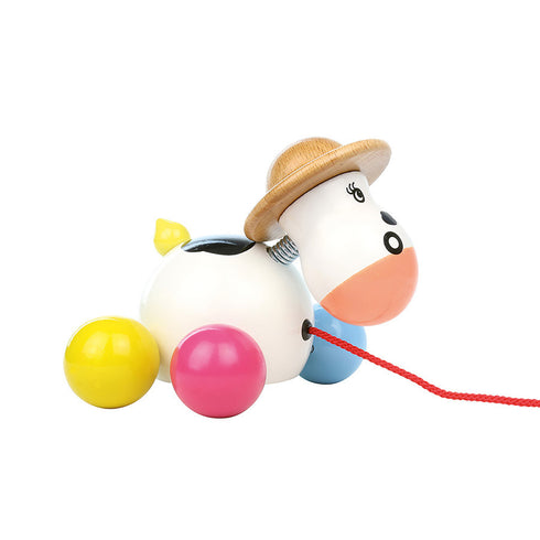 Baby Rosy cow pull toy - Vilac, fabriqué en France