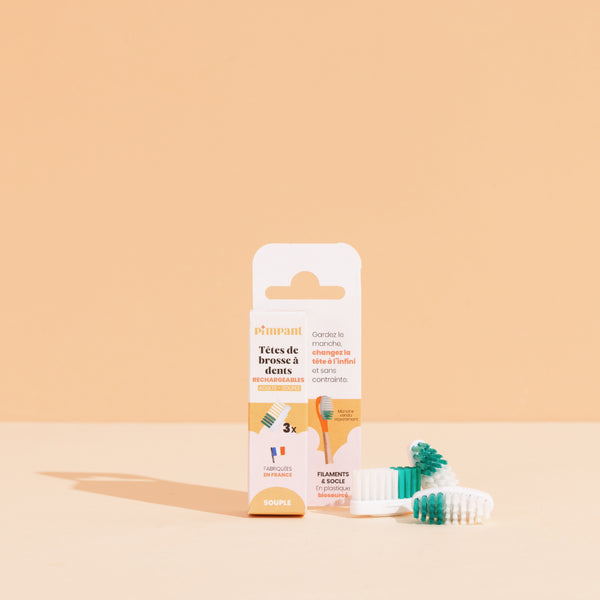 Lot de 3 Têtes de Brosse à Dents Rechargeables – Pimpant (Souples)