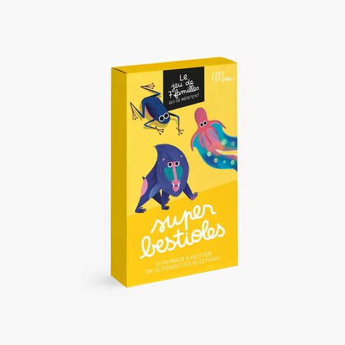 SUPER BESTIOLES - Le jeu de 7 familles qui se méritent ! 35 animaux à adopter en se posant des questions ! - J'achète français