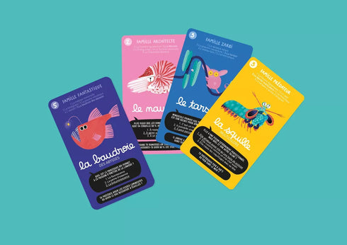 SUPER BESTIOLES - Le jeu de 7 familles qui se méritent ! 35 animaux à adopter en se posant des questions ! - J'achète français