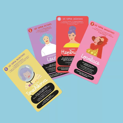 SUPER NANAS - Le jeu de 7 familles qui se méritent - 35 femmes à démasquer en se posant des questions ! - J'achète français