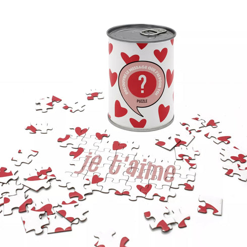 Puzzle surprise “Je t’aime” – Déclaration en boîte de conserve - J'achète français