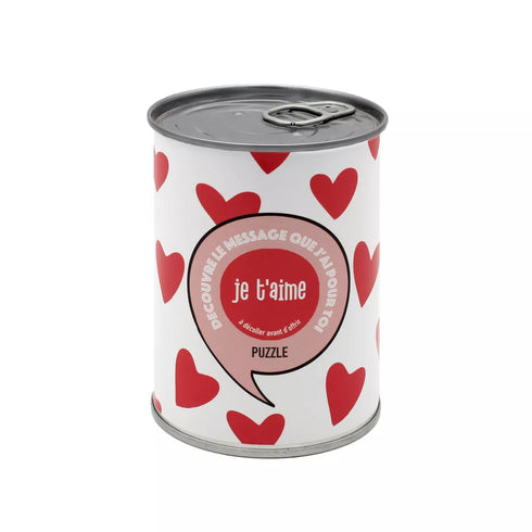 Puzzle surprise “Je t’aime” – Déclaration en boîte de conserve - J'achète français