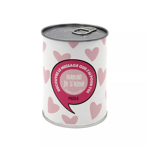 Puzzle surprise “Maman, je t’aime” – Message plein d’amour en boîte de conserve - J'achète français