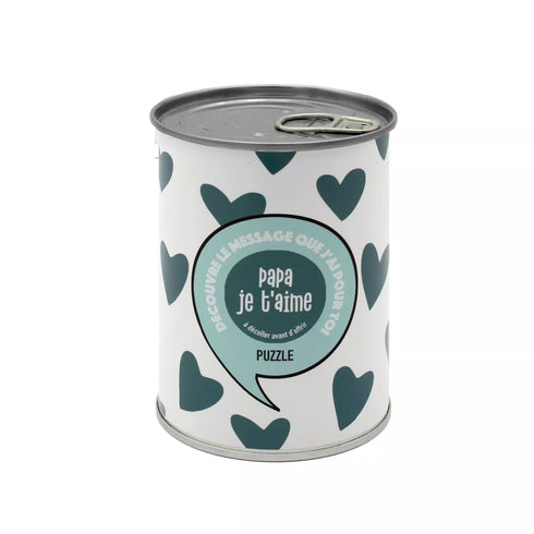 Puzzle surprise “Papa, je t’aime” – Déclaration en boîte de conserve - J'achète français