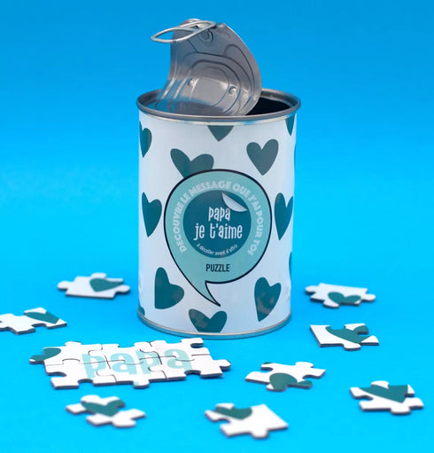 Puzzle surprise “Papa, je t’aime” – Déclaration en boîte de conserve - J'achète français