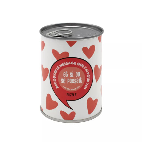 Puzzle surprise “Et si on se pacsait ?” – Demande originale en boîte de conserve - J'achète français