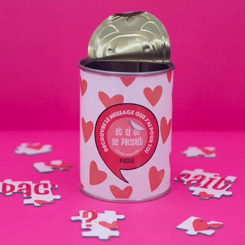 Puzzle surprise “Et si on se pacsait ?” – Demande originale en boîte de conserve - J'achète français