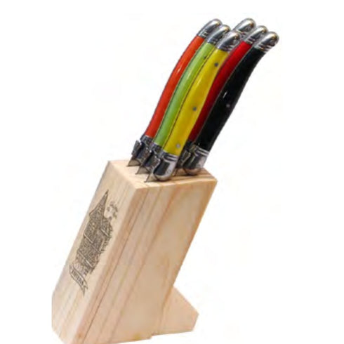 Bloc 6 couteaux Laguiole