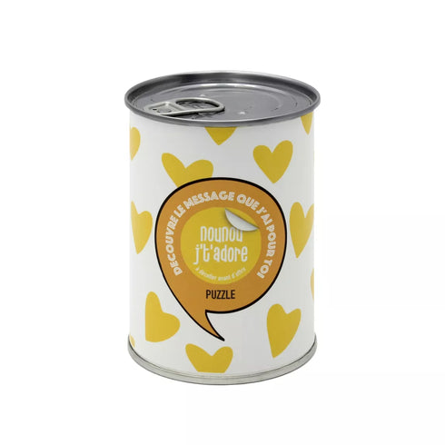 Puzzle surprise “Nounou, je t’adore” – Message tendre en boîte de conserve - J'achète français