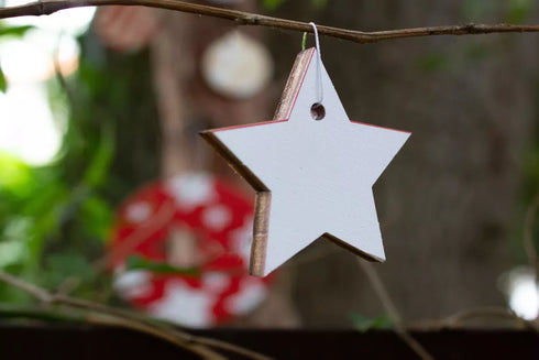 Boules de Noël plates en bois de bouleau - J'achète français