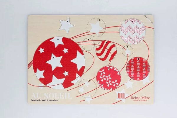 Boules de Noël plates en bois de bouleau - J'achète français