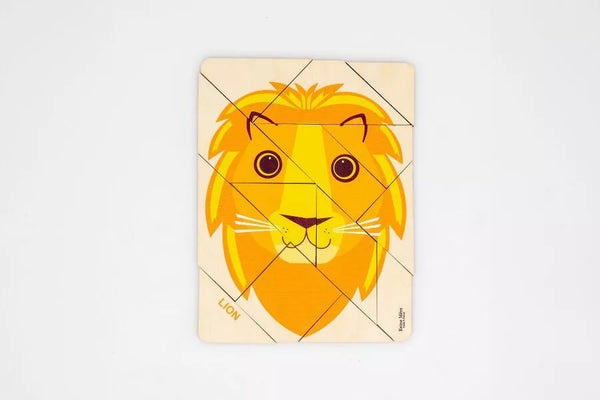 Puzzle Lion en bois de bouleau - J'achète français