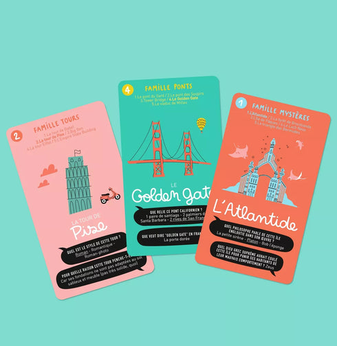 SUPER ENDROITS - Jeu de 7 familles qui se méritent - 35 lieux à découvrir en se posant des questions ! - J'achète français