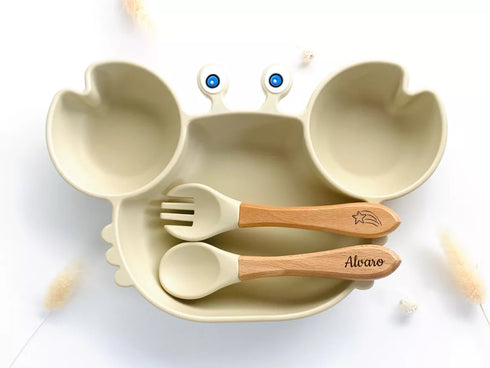 Assiette Crabe - Silicone - J'achète français