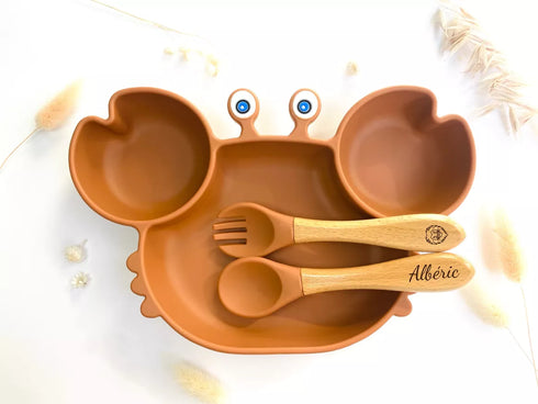 Assiette Crabe - Silicone - J'achète français