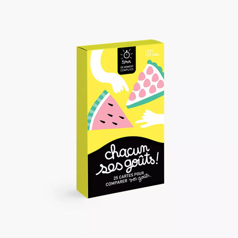 CHACUN SES GOUTS - 25 cartes pour comparer nos goûts - J'achète français