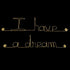 I have a dream en fil de laiton doré - Bijoux de Mur