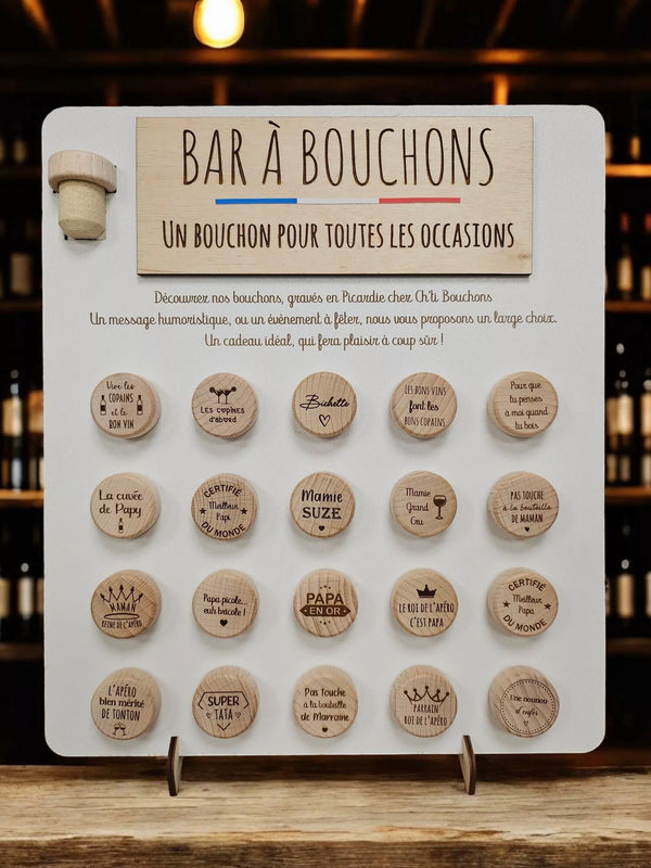 Bouchon en liège - Thème famille & copains - J'achète français