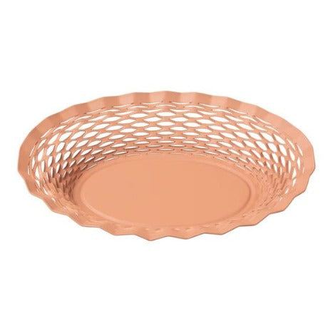 Corbeille à pain ovale petit modèle vieux rose